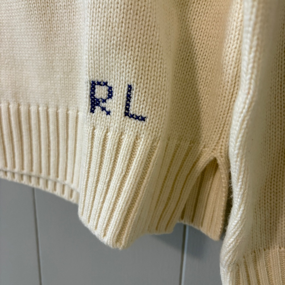NEW Polo Ralph Lauren Polo Bear Wool Cashmere Blend Intarsia Sweater Size XL - Picture 7 of 15